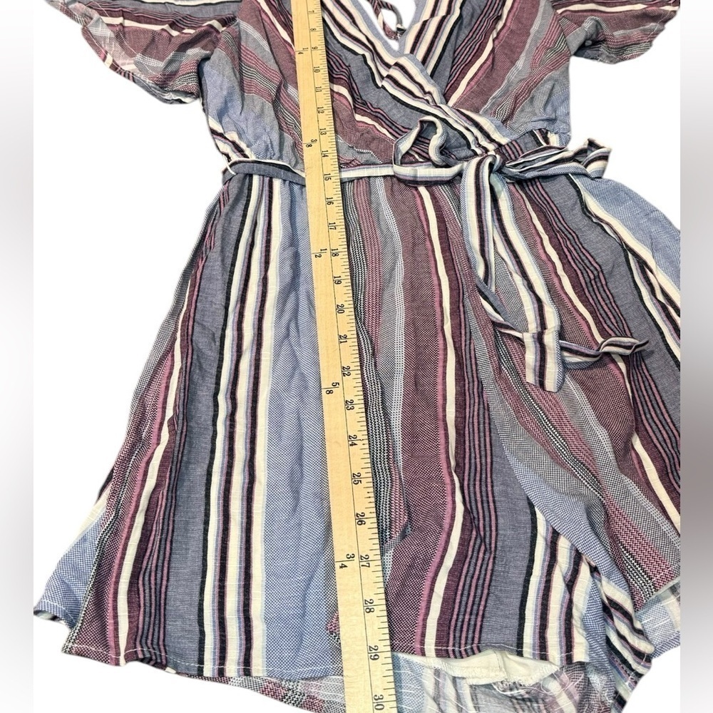 Striped Wrap Dress - Picture 9 of 11